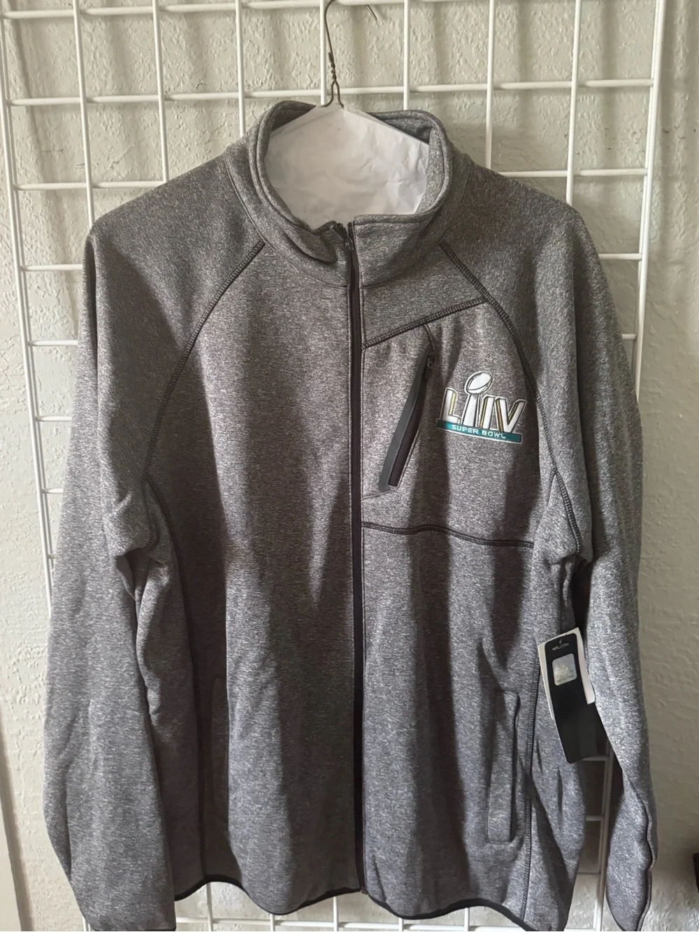 NFL Gray Heather Super Bowl LIV Logo Zip Jacket